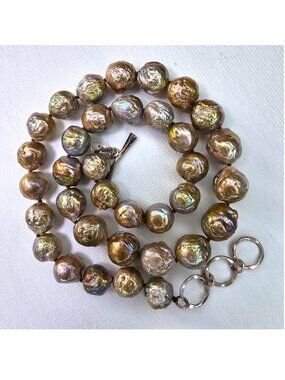 17" Pond Slime Kasumi Pearl Choker Princess Necklace by Freshwater Creations